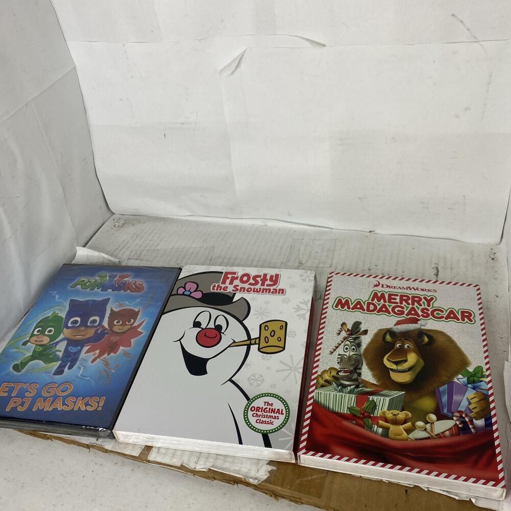 Lot Of 3 Kids DVD Merry Madagascar (2009) Frosty The Snowman (2010) PJMASKS 2014